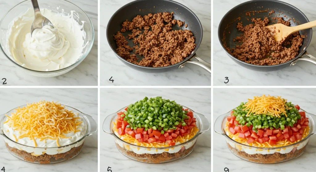 The Best Taco Dip Recipe: Easy and Delicious 7 The Best Taco Dip Recipe3 1 Quikykitchen
