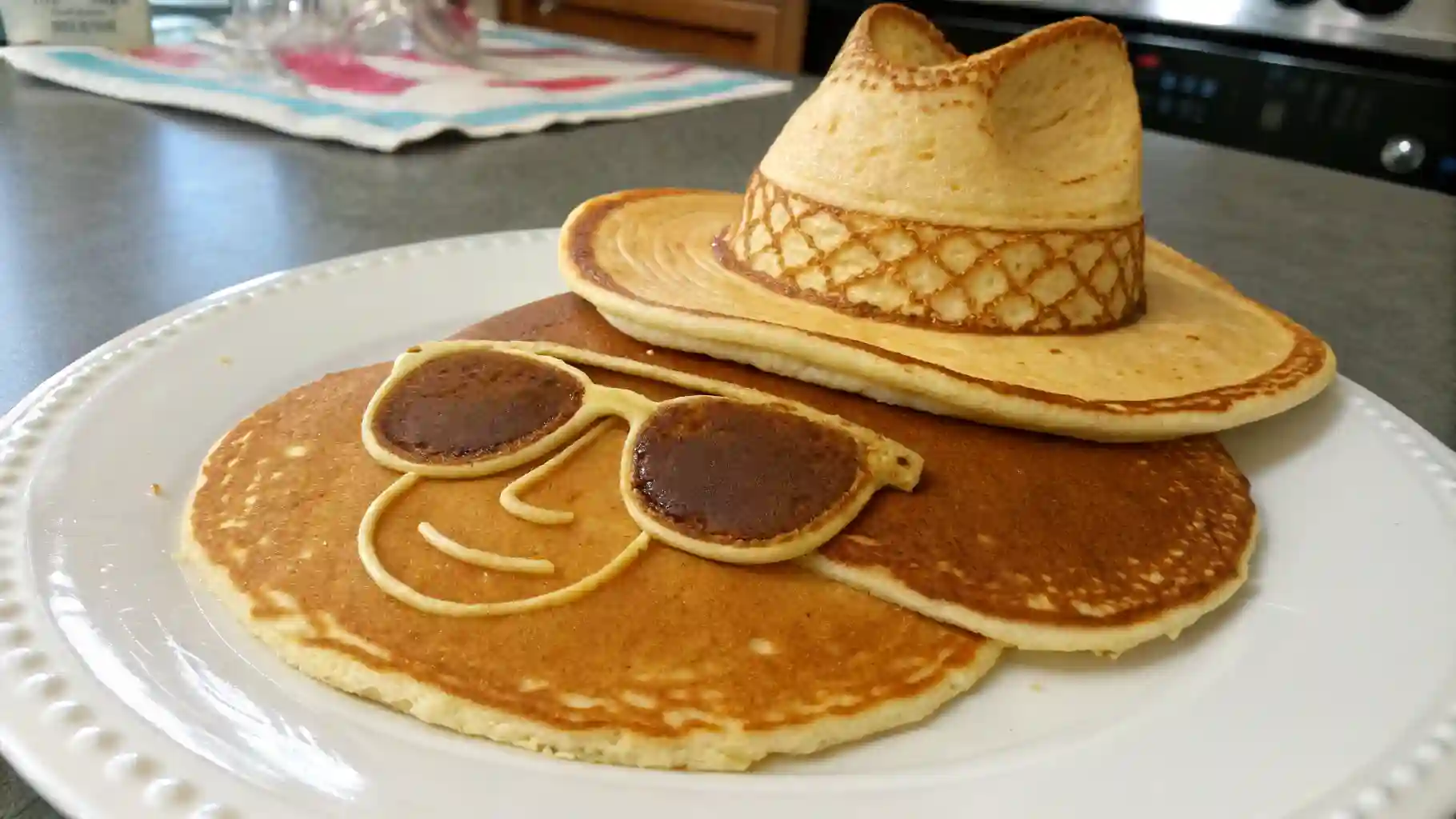 Fashioned Pancake Masterpieces 5 Intricate fashioned pancake art featuring colorful edible designs on a breakfast plate